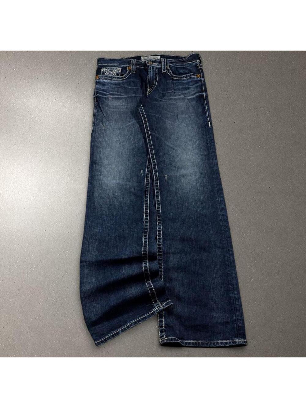 Y2K Grunge Archive Big Star Dark Wash Bootcut Jeans - Fits 33x34!